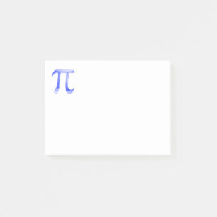 Shiny Blue Pi Symbol Post-it Notes