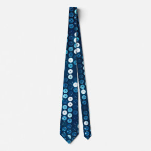 shiny blue sequins tie