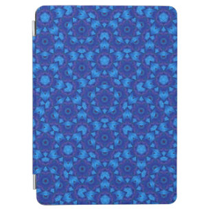 Shiny Blue Watercolor Boho design pattern iPad Air Cover