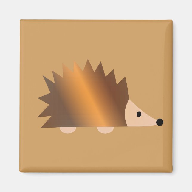 Shiny Brown Hedgehog Magnet (Front)
