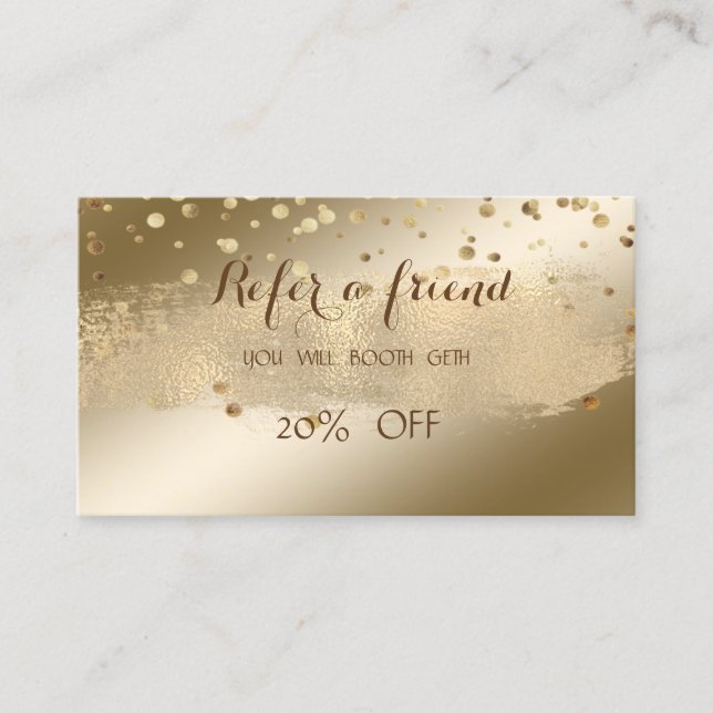 Shiny,Brush Stroke,Confetti   Referral Card (Front)