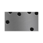 shiny brushed aluminium bullet holes business card