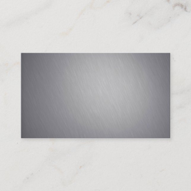 shiny brushed aluminium business card (Front)