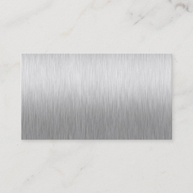 shiny brushed aluminium business card (Front)