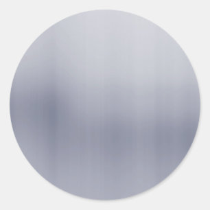 Shiny Brushed Aluminium Textured Classic Round Sticker