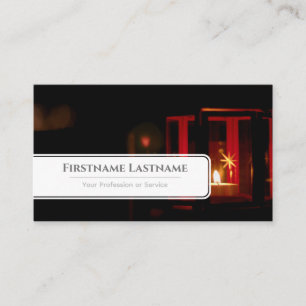 Shiny candle light for atmospheric Event Managers Business Card