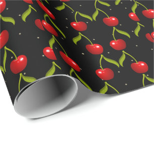 Shiny Cherries Pattern Wrapping Paper