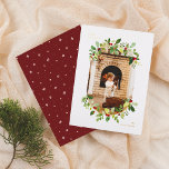 Shiny Christmas 1 Photo Arch & Elegant Botanicals Foil Holiday Card<br><div class="desc">Add some shine to your Christmas cards with real gold, silver, or rose gold foil! This classic and timeless metallic style is sure to add another level to your cards. The front features a custom photo in a charming arch-shaped frame. The frame is adorned with delicate hand-painted winter botanicals featuring...</div>