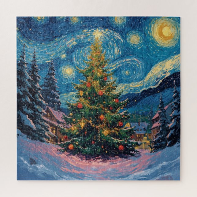 Shiny Christmas Tree Jigsaw Puzzle (Vertical)