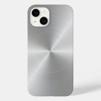 Shiny Circular Polished Metal Texture Case-Mate iPhone 14 Case