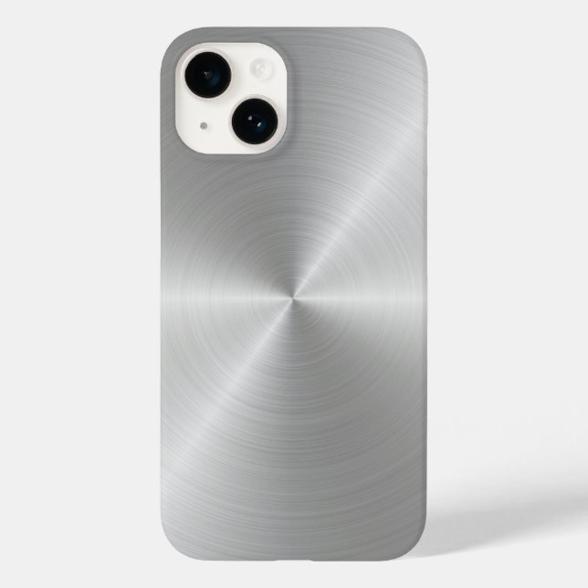 Shiny Circular Polished Metal Texture Case-Mate iPhone Case (Back)