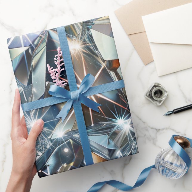 Shiny Clear Diamonds  Wrapping Paper (Gifting)