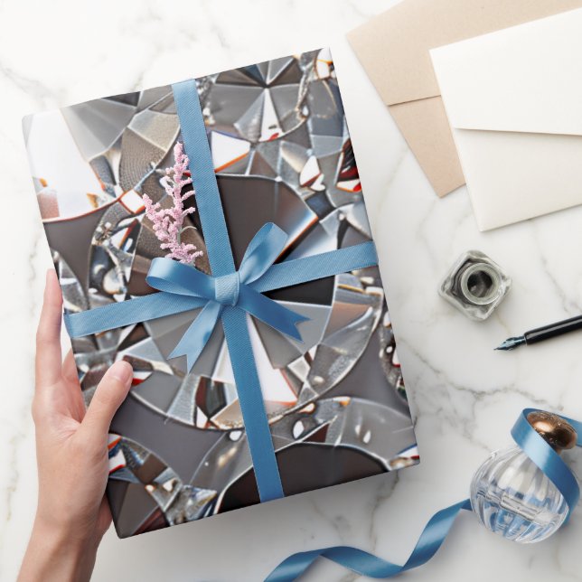 Shiny Clear Diamonds  Wrapping Paper (Gifting)
