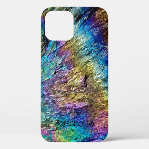 Shiny coloured abstract pattern stone iPhone case