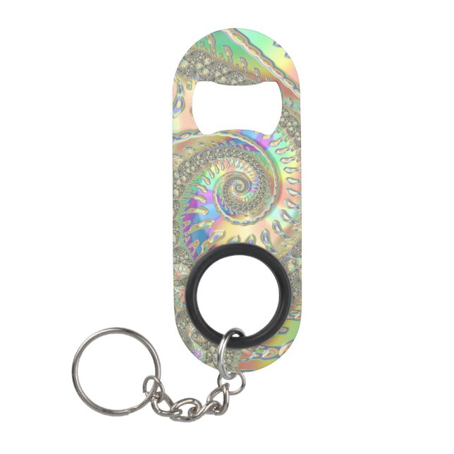 Shiny Colourful Spiral Fractal Digital Abstract Ar (Front)