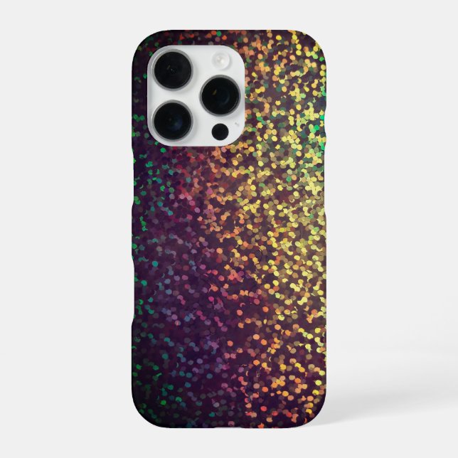 Shiny, confetti iPhone case (Back)