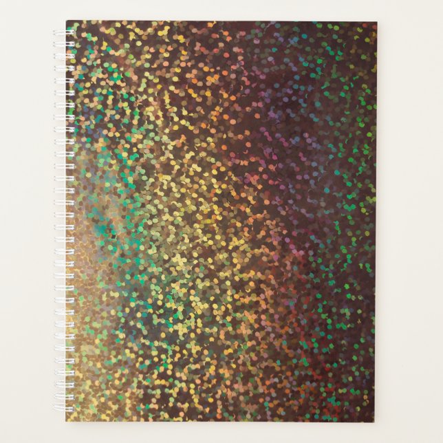 Shiny, confetti  , multicolored planner (Front)