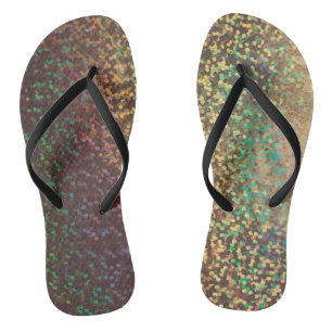 Shiny, confetti thongs