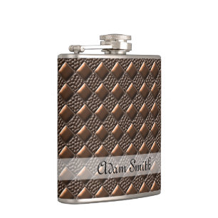 Shiny Copper Hip Flask