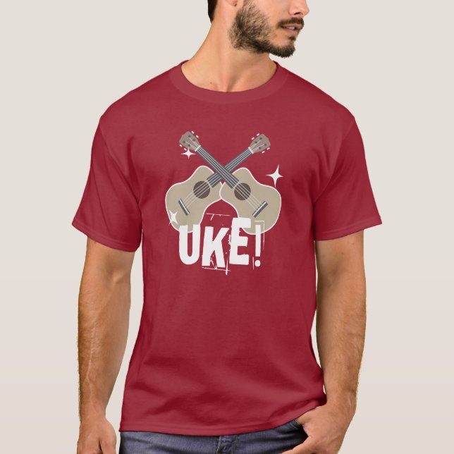 Shiny Crossing Ukuleles Uke! Shirt (Front)