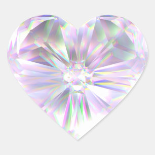 Shiny diamond heart sticker