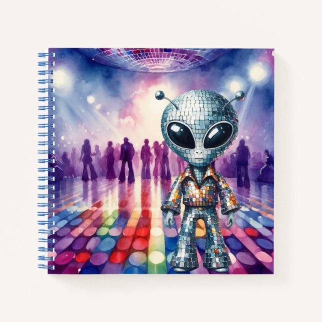 Shiny Disco Alien Notebook (Front)
