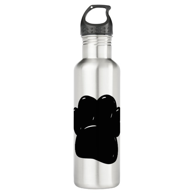 Shiny Dog Paw Print Drawing 710 Ml Water Bottle (Front)