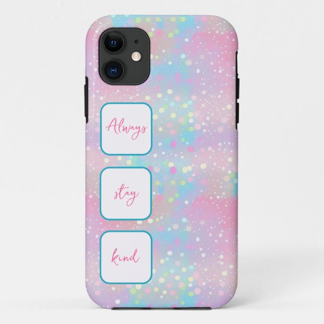  Shiny dots unicorn colours iPhone Case (Back)