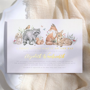 Shiny Elegant Woodland Forest Animals Baby Shower