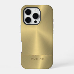 Shiny faux gold iPhone 16 pro case