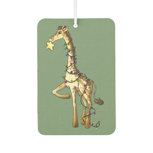 Shiny Giraffe Car Air Freshener (Front)