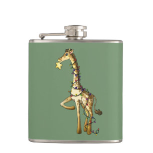Shiny Giraffe Hip Flask