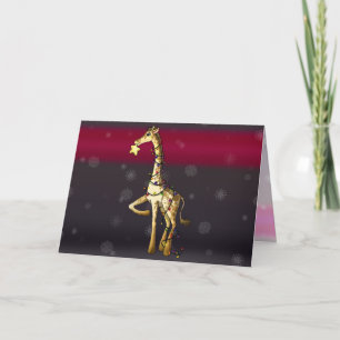 Shiny Giraffe Holiday Card