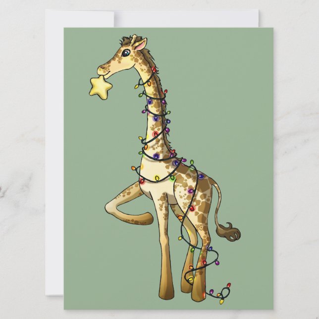 Shiny Giraffe Invitation (Front)