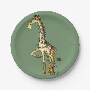 Shiny Giraffe Paper Plate
