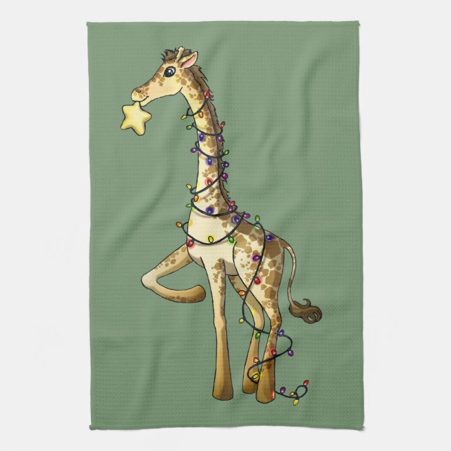 Shiny Giraffe Tea Towel (Vertical)