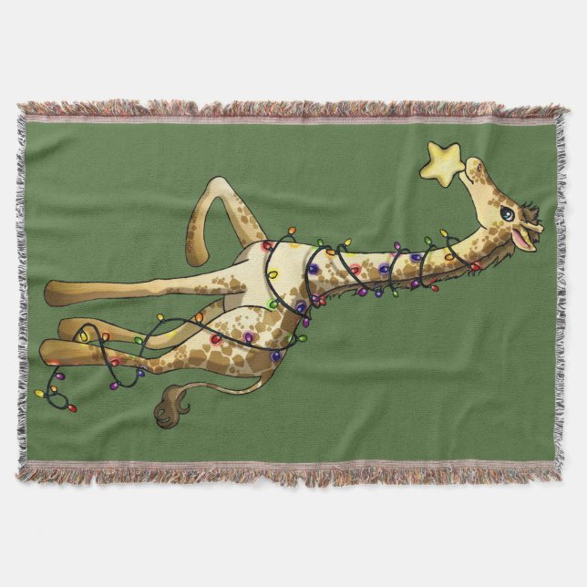 Shiny Giraffe Throw Blanket (Front)