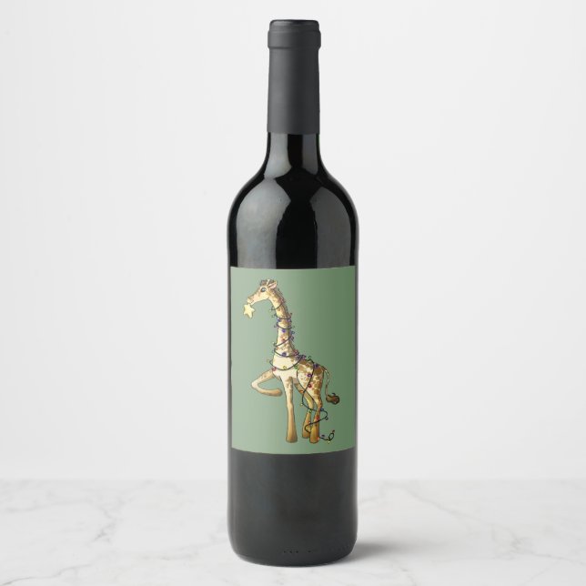 Shiny Giraffe Wine Label (Front)