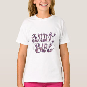 Shiny Girl Chrome Typography T-Shirt