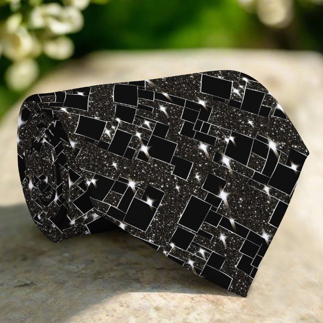 Shiny Glitter Diamond Effect Elegant Modern Luxury Tie (Creator Uploaded)