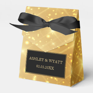 Shiny Gold Background Favour Box