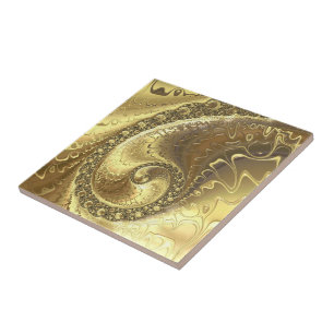 Shiny Gold Glitter Luxury Golden Ceramic Tile