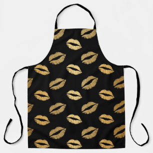 Shiny Gold Kisses Apron