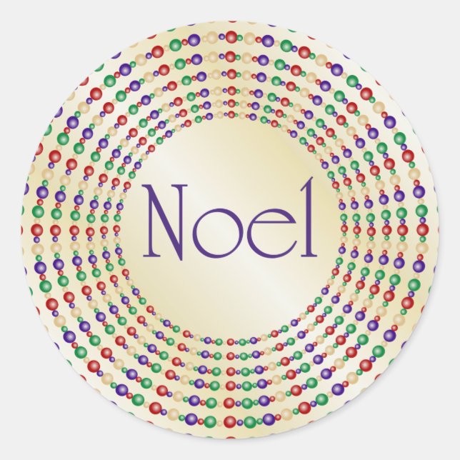 Shiny Gold Noel Stickers (Front)