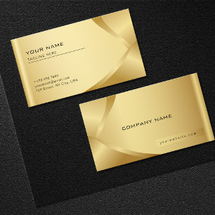 Shiny Golden Luxury Company Business Monogram Card