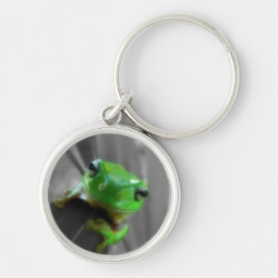 Shiny Green Frog Key Ring