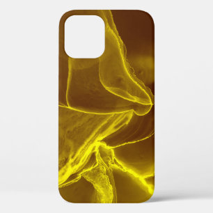 Shiny green, purple and golden glittering paillett iPhone 12 case