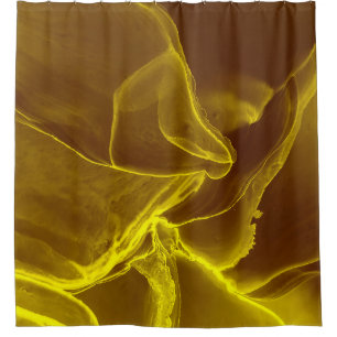 Shiny green, purple and golden glittering paillett shower curtain