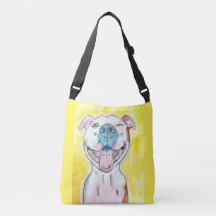 Shiny Happy Pit Bull- Sunny Yellow Tote
