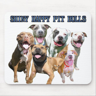 Shiny Happy Pit Bulls Mousepad